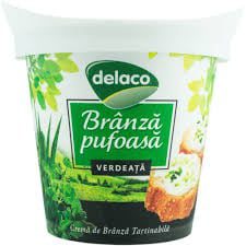DELACO CREMA BRANZA PUFOASA VERDEATA 140 G
